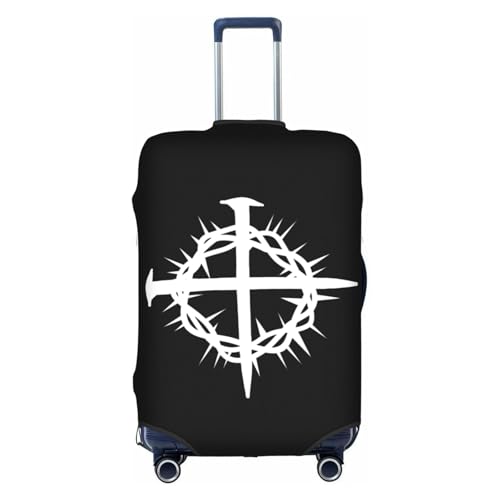 Travel Luggage Cover Jesus Cross Nail Fashion Washable Baggage Suitcase Protector Fit For 18-32 Inch Luggage