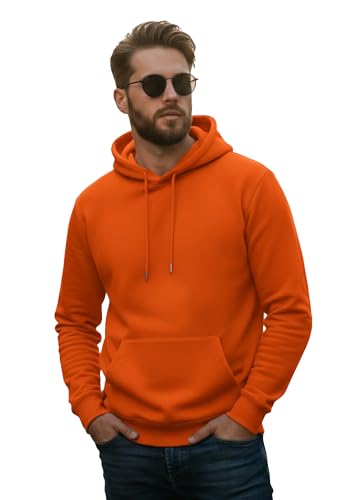Image of Men Regular Fit Fleece ||Black||Hoodie Solid||Sweatshirt-JM3860