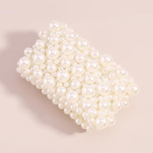 Pearl Bracelet for Women Dainty Pearl Stretch Bracelets Set Trendy Stacked Multi-layer Pearl Bracelet Vintage Geometric Pearl Beadingbracelet Wedding Birthday Party Jewelry4