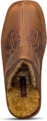 Image of ARIAT Men's 2842 Silversmith Outdoor Indoor Western Suede Foam Cushioned Square Toe Slipper