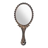 ✨Design unico: questo specchio in stile retrò si adatta comodamente alla mano ed è ideale per un uso prolungato. Presenta un grazioso motivo floreale vintage. Questo piccolo specchio aggiunge un tocco di fascino retrò alla tua routine di trucco quotidiana.