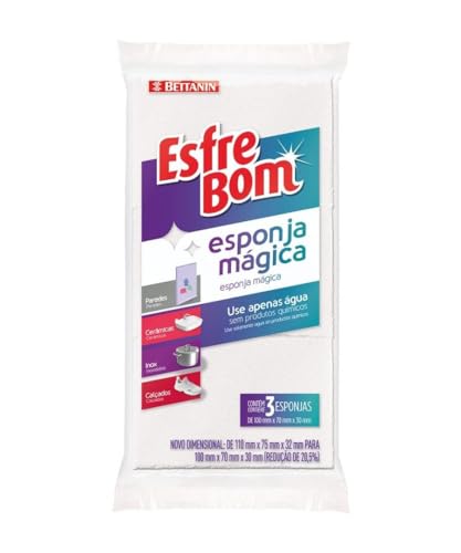 EsfreBom - Esponja Mágica, Conjunto com 3 unidades, Bettanin
