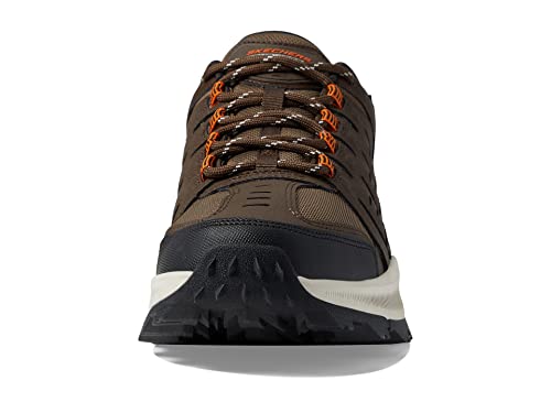 Skechers Skechers Equalizer 5.0 Trail Solix Men's Trainers, Brown Leather mesh with Orange Trim, 9 US