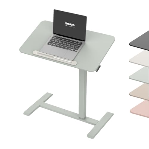 Image of TopJob AnyDesk Nest Pro Sit Standing Desk, Portable Folding Stand Desk with Hidden Wheels, Computer Workstations, Home Use, Couch Side Table, Bedside Table, Kitchen Prep Table, Cordless (Mint)