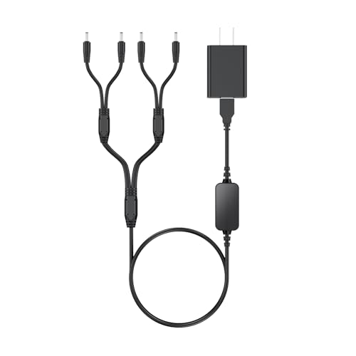 8.4V USB Charger Cable for 7.4V 2200mAh 3000mAh Rechargeable Lithium Polymer Battery for Heated Vests, Jackets, Hats, Socks, Hand Muff, Knee Pads Replacement Power Cord 4 Port