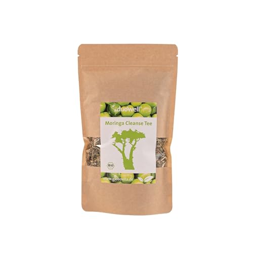 duówell® - Moringa Cleanse Tee Bio | Tee aus Moringa & australischer Zitronenmyrte | Intensiv zitroniger Tee, heiß & kalt zu genießen | Ideal für Erkältungen und Magenbeschwerden | Inhalt: 50g