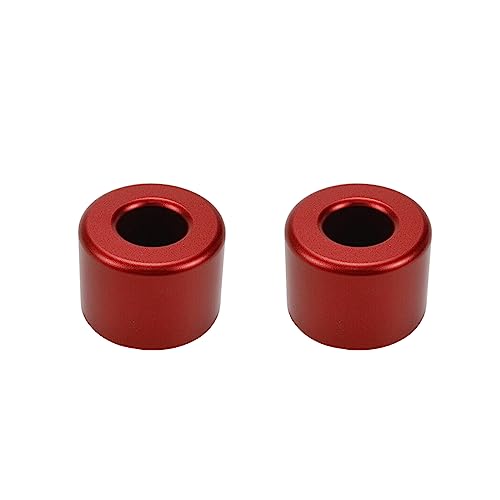 LC LICTOP Soporte de aluminio para bolígrafo, elegante mini soporte de aluminio para bolígrafo individual para escritorio de oficina (rojo mate), 2 piezas