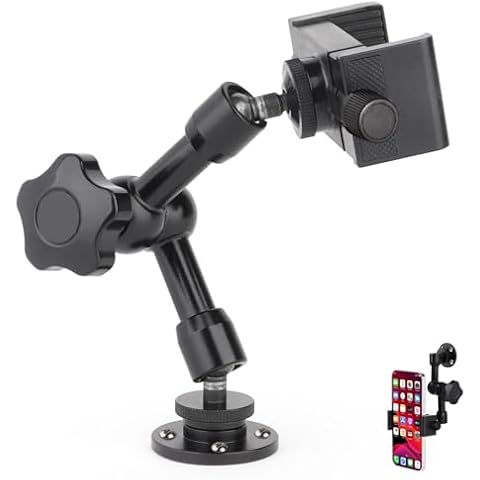 Mippko Drill Base Truck Phone Stand for 3.5~7.5 inches iPhone/HTC/LG/Nexus/Huawei/Smart Phones, Fit for Truck, Car,Van, Vehicles, 360°Adjustable Aluminum Alloy Mount Cover