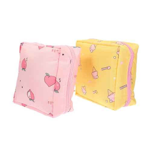 HAWILLOSCH 2個 生理用ナプキン収納袋 月経バッグ 保有者 生理用ナプキンバッグ パンティライナー 母乳育児 ジッパー 期間 ごみ ストレージ 隠れる リフィル 製品 廃棄 ポリエステル