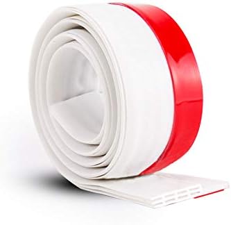 39" Length X 2" Width QiFlye High Adhesion Self Adhesive Sweep Door Draft Stopper Weather Stripping Door Bottom Seal Strip (White)