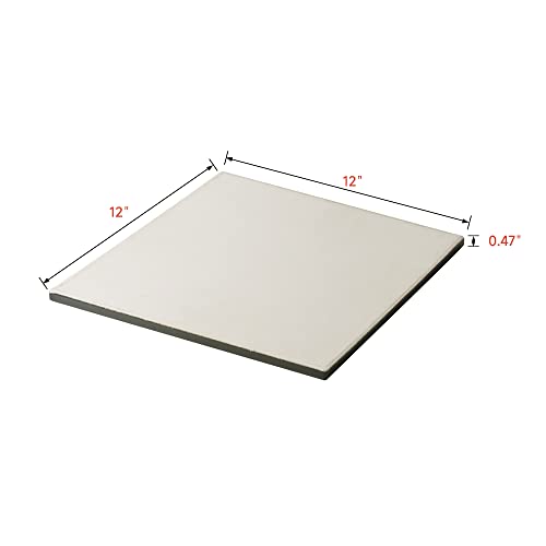 Gyber Pizza Stone For Oven And Grill 12 Inch Square Double Sided Durable Cordierite Cooking Thermal Shock Resistant Baking Stone For Homemade Pizza, Fits In Henson #TOP4