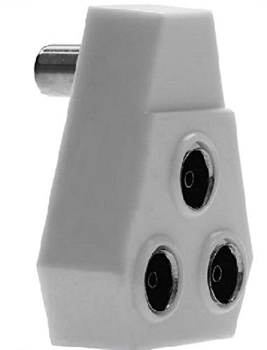 K M Electronics3 Way TV Digital Coax COAXIAL Aerial Splitter Lead Cable