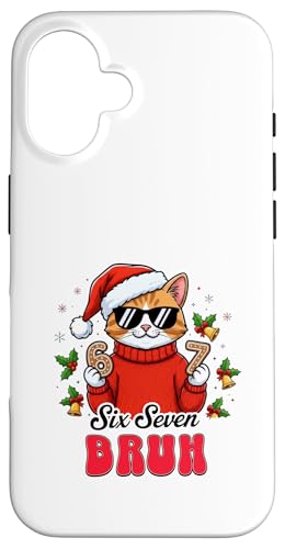 Funny Meme 67 Six Seven 6 7 Bruh Cat Christmas Gen Alpha X}zP[X iPhone 16 p