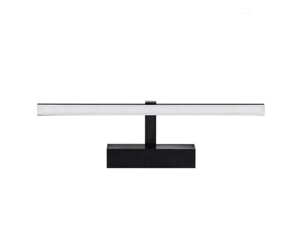 Fixation miroir salle de bain applique LED 8W noire 41cm éclairage visage net