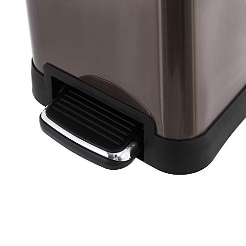 Homezone Va41660A Trash Can, Single Compartment, Black #TOP4