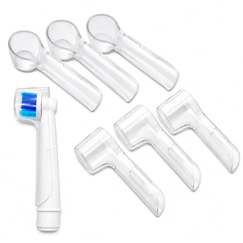 6 fundas para cepillos de dientes eléctricos ~ Estuche compatible con los cabezales redondos de los cepillos de dientes Oral B