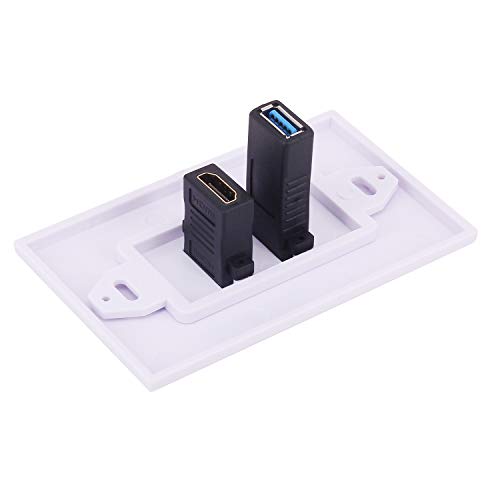 Placa de pared para 2 interruptores para ocultar cables sin romper el tabique 3