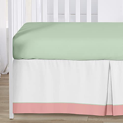 Image of Sweet Jojo Designs Coral, Mint and Grey Woodsy Deer Girls Baby Bedding 4 Piece Crib Set