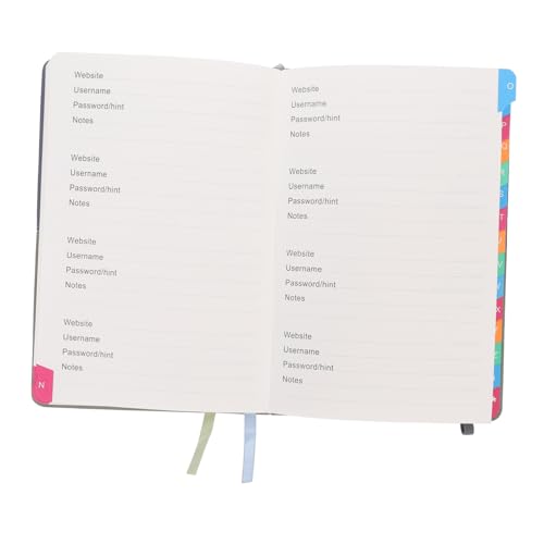 Carnet de mots de passe avec onglets alphabétiques format compact pour sites web
