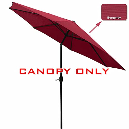 Image of ABCCANOPY 7.5ft Outdoor Umbrella Replacement Top Suit 8 Ribs (dubonnet)