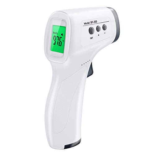 Infrared Forehead Thermometer for Adult Child Baby Forehead Digital Thermometer Non-Contact Thermometer, IR Digital Thermometer with Fever Alarm Instant and Accurate Reading and LCD Display