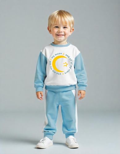 Image of LOFN Stylish Winter Wear Kids Clothing Sets Sweatshirt And Trackpant Set (KDSW33DPL5-WHSB)