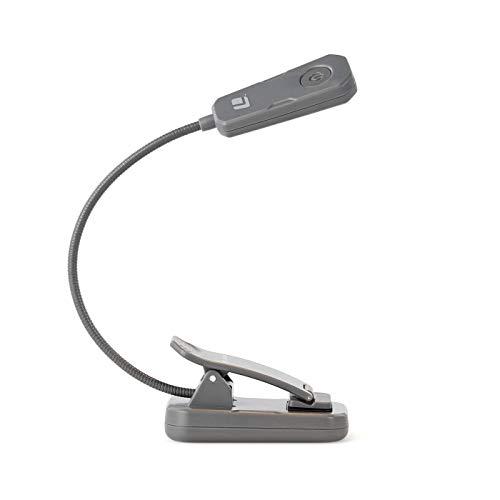 LUXPRO LP178 Rechargeable Warm 6 LED Lightweight Book Light with Convenient Padded Clip