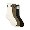 HUGO 3p QS Iconic CC 10267351 01 Calcetines Cortos, 355Open Green, 39-42 (Pack de 3) Hombres