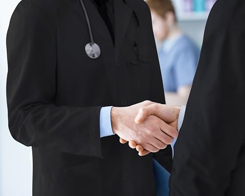 image for NY Threads Professional Lab Coat for Men Long Sleeve Medical Coat 1 Pa