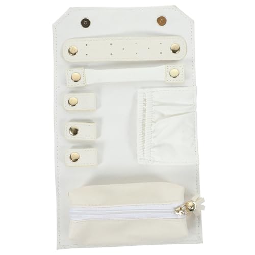 ULTECHNOVO Travel Jewelry Organizer Roll Bag Foldable Jewelry Storage for Earrings Rings Necklaces Case