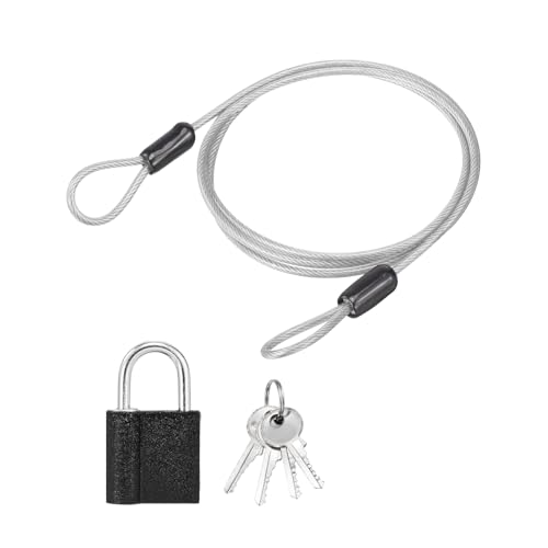 Cable de seguridad de acero con revestimiento de PVC y candado de lazo
