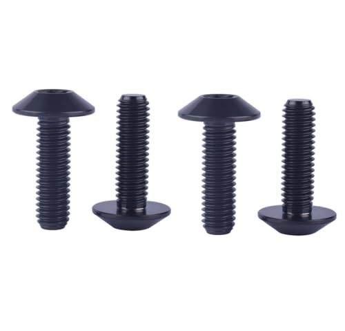 VAMUOEFL Titanium Bolt M5 M6x12 15 20mm Button Torx Head T25 30 Screw for Bicycle Motorcycle 4Pcs...