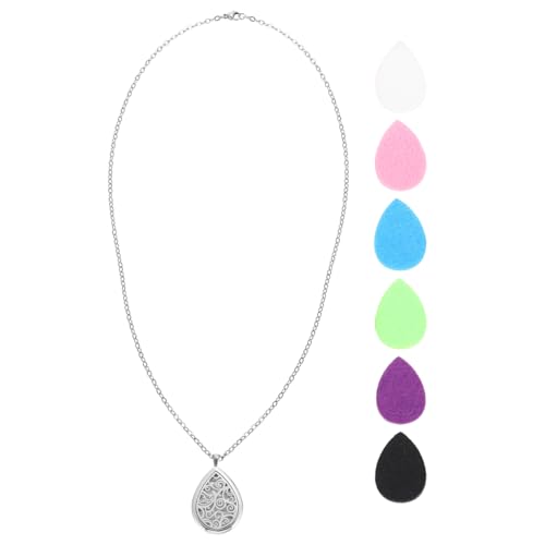 PACKOVE Collier Diffuseur De Parfum En Acier Inoxydable Pendentif Aromathérapie Élégant Pour Femme Collier Aromatherapie Minimaliste Portable...