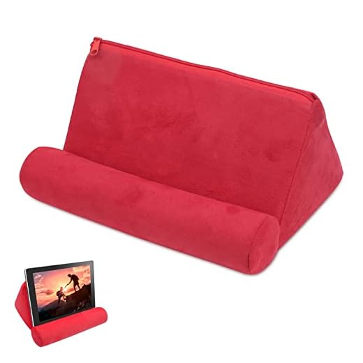Suporte de livro para leitura na cama - Suporte para travesseiro para tablet - Suporte para tablet para cama - Almofada para descanso para tablet - Almofada para leitura