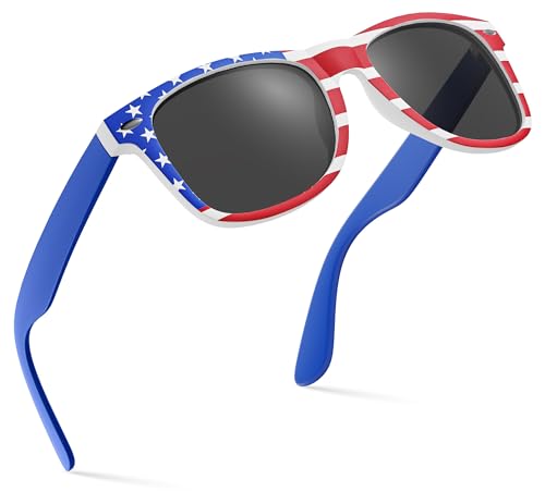 Image of Retro Rewind Polarized Sunglasses for Women Men - UV400 Classic Square Vintage Shades Trendy Unisex Sun Glasses