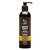 Earthly Body Hemp Seed Bath & Shower Gel, Beach Daze Scent - 8 oz - Moisturizing Formula with Hemp Seed Oil, Chamomile & Hydrolyzed Wheat Protein - Vegan, Cruelty Free