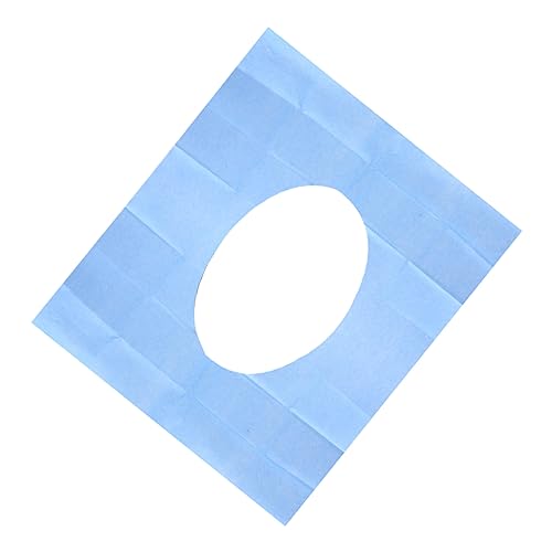 Didiseaon 50pc Travel Potty Blue Toilet Seat Cover Thick Disposable Toilet Seat Pad for Home Outdoor Use