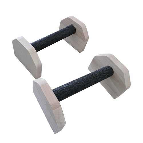 YANGMUM 補助トレーニング器具 H 型スタンド 木製プッシュアップスタンド ロシアンディップスタンド 木製プッシュアップスタンド 男性のトレーニングに最適 基礎トレーニング強化 シンプル 実用的 滑り止め素材のグリップ 持ちやすく (台形, 20cm