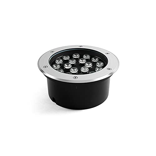 Foco LED Empotrado para Suelo de 18 W, Resistente al Agua IP67, para entradas de vehículos, terrazas y escalones.