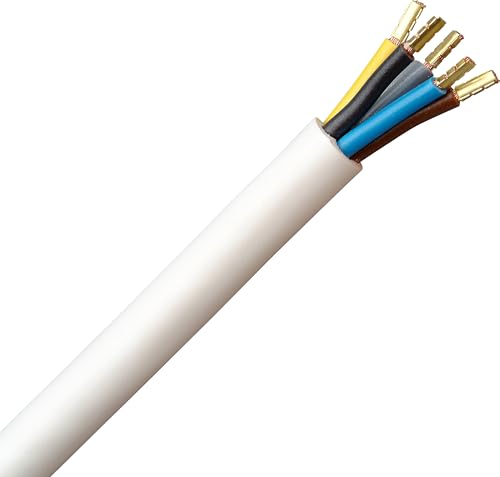 Kopp 156002006 Herdanschlussleitung H05 VV-F 5G 2.5 mm 2 m weiß Weiss