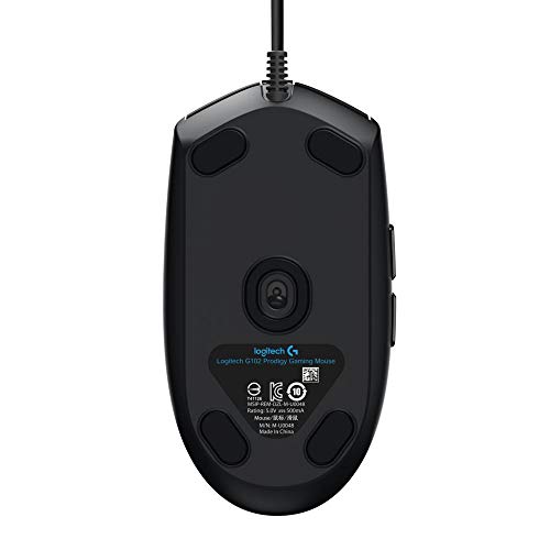 Logitech G102 Prodigy Mouse Gaming, 6000 DPI, RGB, Compatibile con PC e Mac, Nero