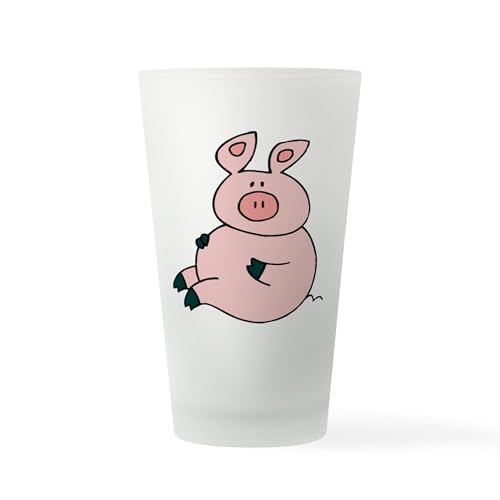 CafePress Cute Pig Pint Glass Pint Glass, 16 oz. Drinking Glass