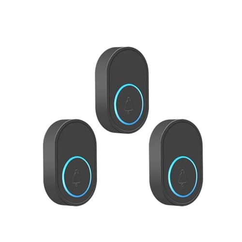Afcbghfj Doorbell Button, SOS Power Emergency Button, one-Key Alarm, Black