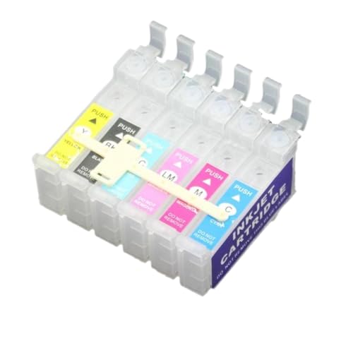 Cartouches d'encre CISS vides x6 compatibles imprimantes R1390 et 1500W