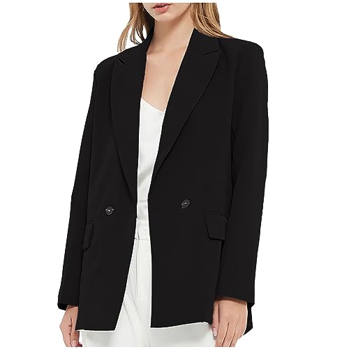 Women's Blazer Business Casual Long Sleeve Notched Lapel Button Business Blazers Work Office Jackets with Pockets2