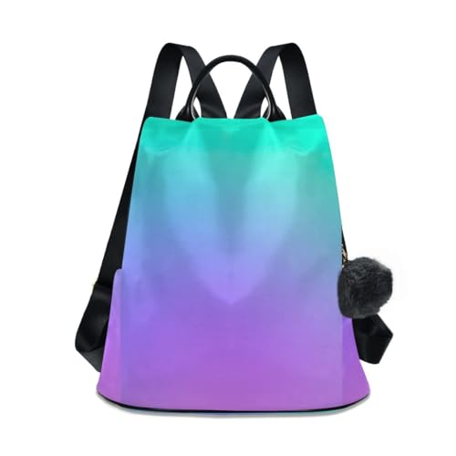 Sac à dos femme zippé vert et violet pour transporter vos affaires au quotidien