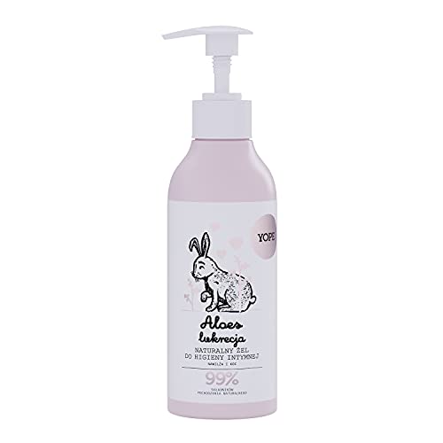 YOPE Natural Intimate Gel wash Aloe and Licorice | LACTIC Acid | PANTHENOL | Gentle |99% Ingredients of Natural Origin | 300ml