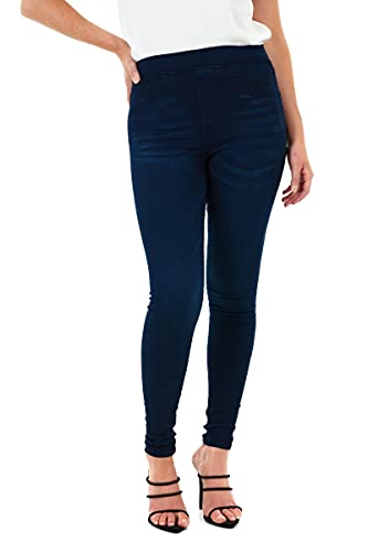M17 Women Ladies Trousers Pants with Pockets Mujeres Damas Denim Jeans Jeggings Skinny Fit Classic Casual Pantalones con Bolsillos, Dark Wash Blue, 20 Cover