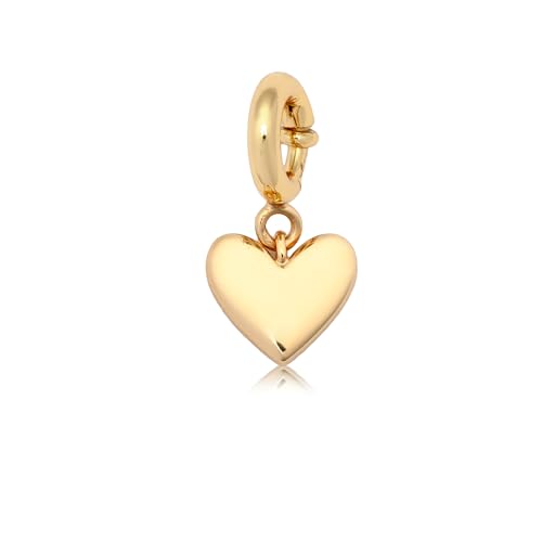 Puffy Heart Charm, Customizable Jewelry for Bracelets, Necklaces, Keychains & More