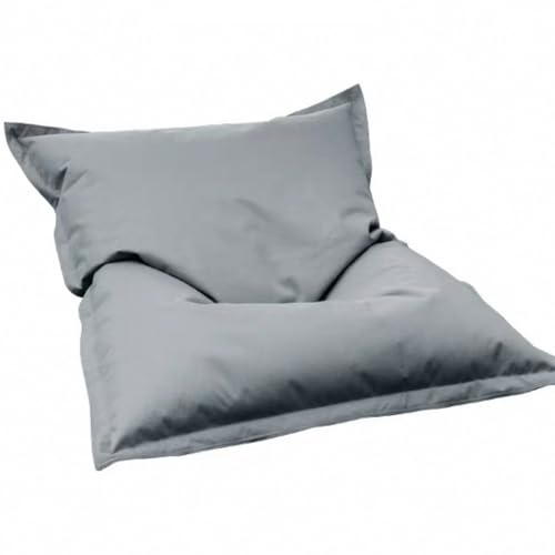 SXBCyan Impermeable Sillón Puff Exteriores (sin Relleno), Oxford Funda Puff Rectangular por Niños y Adultos Resistente a UV Ideal para Jardín, Playa, Piscina(Gray,140x180cm)